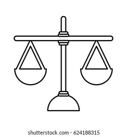 justice balance isolated icon