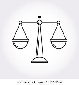 Justice Balance Libra icon symbol logo Modern style