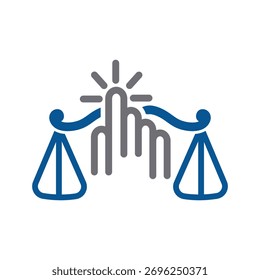 Modelo de vetor de logotipo Justice and Balance