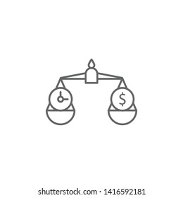 Justice balance outline icon. Elements of Law illustration line icon. Signs, symbols and vectors can be used for web, logo, mobile app, UI, UX