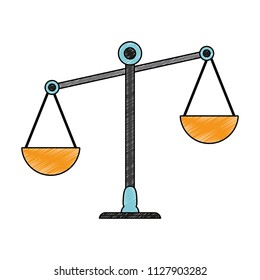 Justice balance symbol scribble