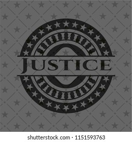 Justice black emblem. Vintage.