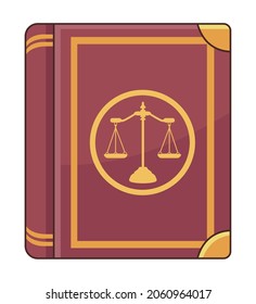 justice book with balance icon