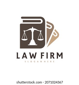 Justice Book logo vector template, Creative Law Firm logo design concepts