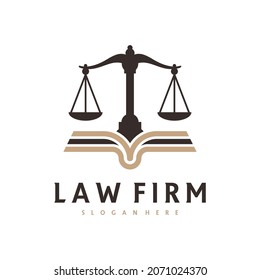 Justice Book logo vector template, Creative Law Firm logo design concepts