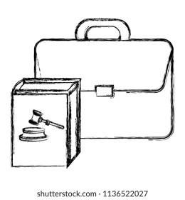 justice book with portfolio