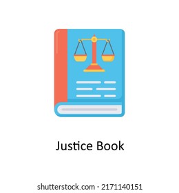 Justizbuch, Vektorgrafik-Symbol für Web einzeln auf weißem Hintergrund, EPS10-Datei