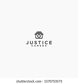 Justice Camera logo design vector