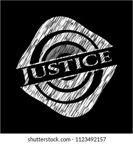 Justice with chalkboard texture
