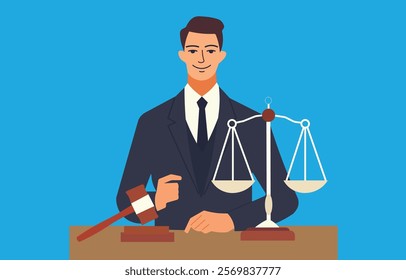 Justice concept. Judge striking gavel, symbolizing the legal process and the pursuit of justice. Ideal for websites, articles, and social media posts related to law, courts, and legal proceedings.