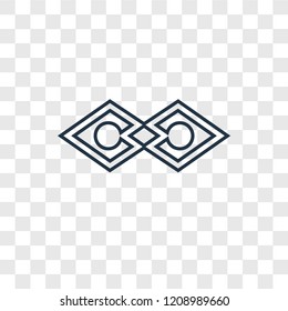 Justice concept vector linear icon isolated on transparent background, Justice concept transparency concept in outline style