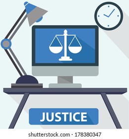 Justice concept,vector