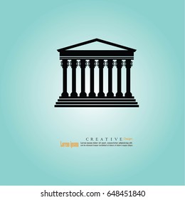 Justice court building .courthouse.vector illustration.