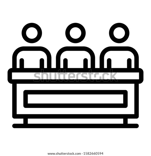 Justice court people\
icon. Outline justice court people vector icon for web design\
isolated on white\
background