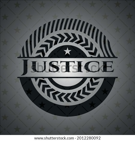 Justice dark emblem. Retro. Vector Illustration. Detailed. 