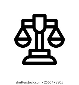 Justice. Editable stroke vector icon.