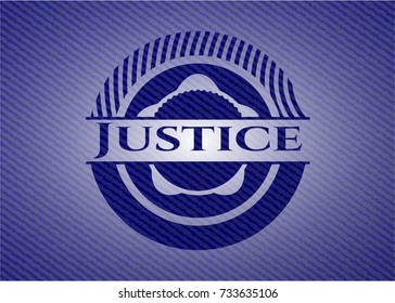 Justice emblem with jean high quality background