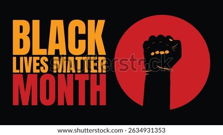 Justice, Equality, Action, Celebrating Black Lives Matter Month design templet