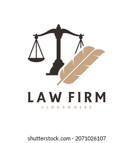 Justice feather logo vector template, Creative Law Firm logo design concepts