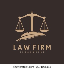Justice feather logo vector template, Creative Law Firm logo design concepts