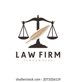 Justice feather logo vector template, Creative Law Firm logo design concepts