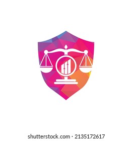 Plantilla vectorial del logotipo de la financiación de la justicia. 	