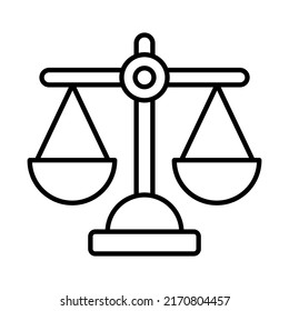 justice Finance Related Vector Line Icon. Editable Stroke Pixel Perfect.