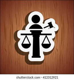 justice flat icon design 