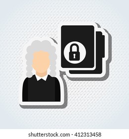 justice flat icon design 