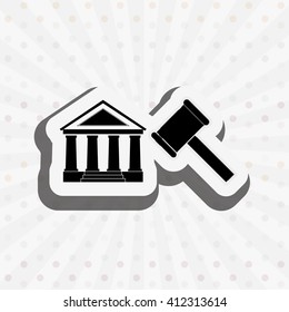 justice flat icon design 