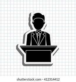 justice flat icon design 