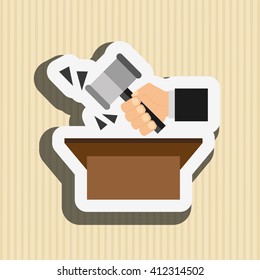 justice flat icon design 