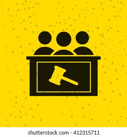 justice flat icon design 