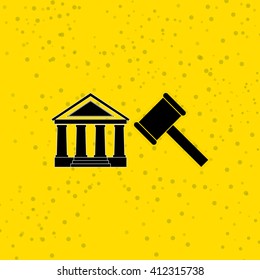 justice flat icon design 
