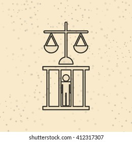 justice flat icon design 