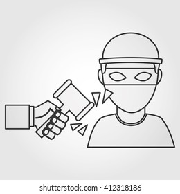 justice flat icon design 