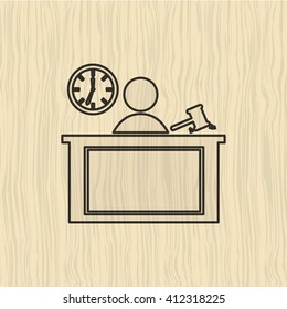justice flat icon design 