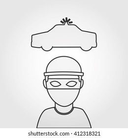 justice flat icon design 