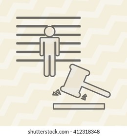 justice flat icon design 