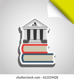 justice flat icon design 