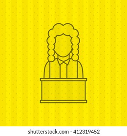 justice flat icon design 