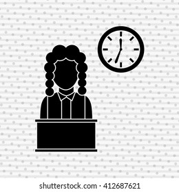 justice flat icon design 