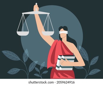 Justice flat illustration concept vector 