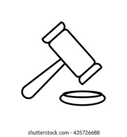 justice gavel icon , vector