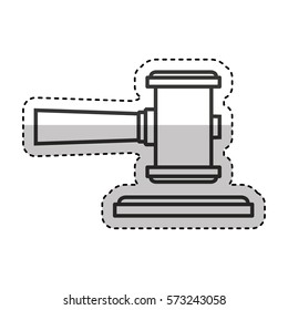 justice gavel isolated icon vector illustration design