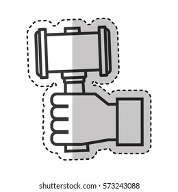 justice gavel isolated icon vector illustration design