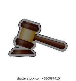 Justice gavel isolated icon vector illustration graphic design