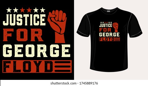 Justice For George Floyd Tshirt Design-t-shirt Design Vector