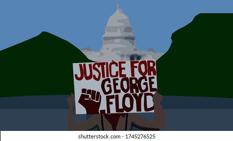 justice for george floyd vector illustration