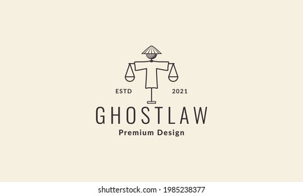 símbolo del logo fantasma de la justicia ilustración del icono gráfico